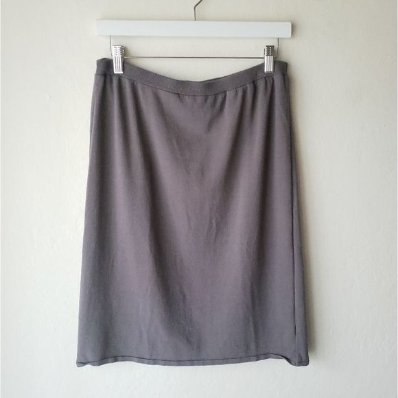 Eileen Fisher Knit Pull on Skirt Size Small A-line Knee Length - Picture 2 of 4
